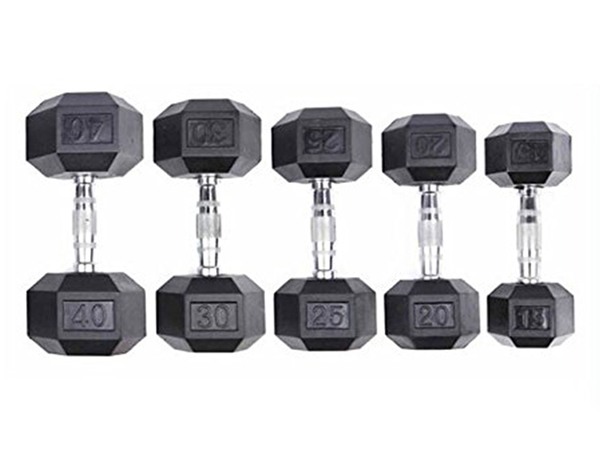 Hex Rubber Dumbbell