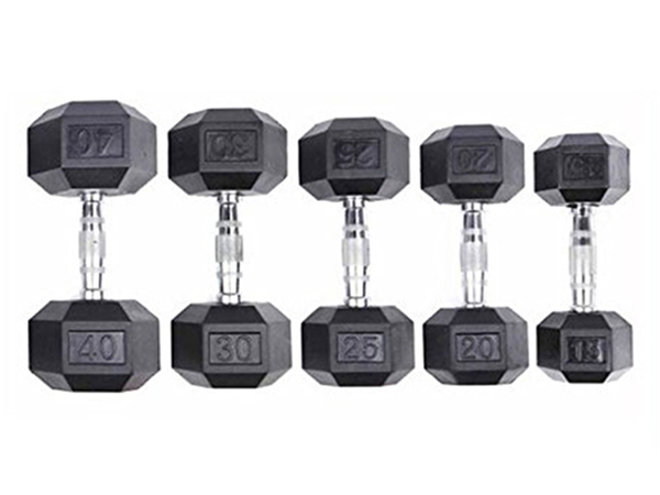 Hex Rubber Dumbbell